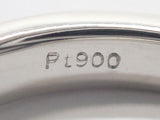 Pt900 デザインリング リボンモチーフ ダイヤ0.219ct/0.32ct ゲージ棒10号 CGLソーティング付き