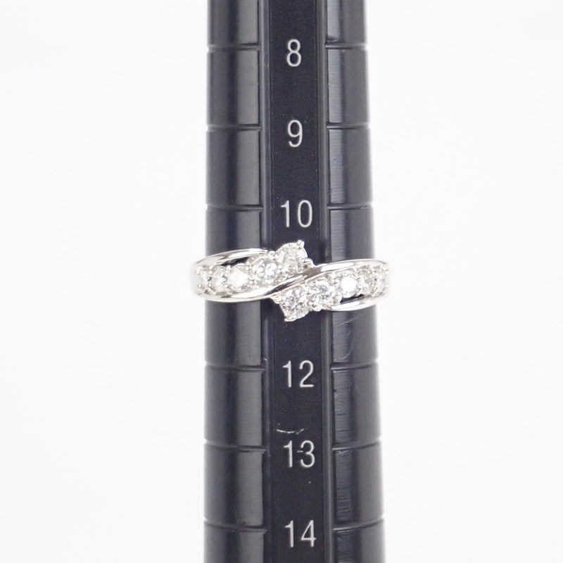 【Aランク】ダイヤ型 デザインリング 指輪 Pt900 ダイヤモンド サイズ棒約11.5号 レディース ジュエリー アクセサリー 【ISEYA】