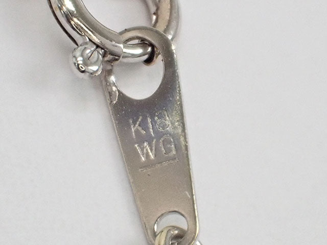 K18WG デザインネックレス サークルモチーフ ダイヤ 0.30ct