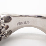 K18WG デザインリング ダイヤ 1.10ct ゲージ棒約12号