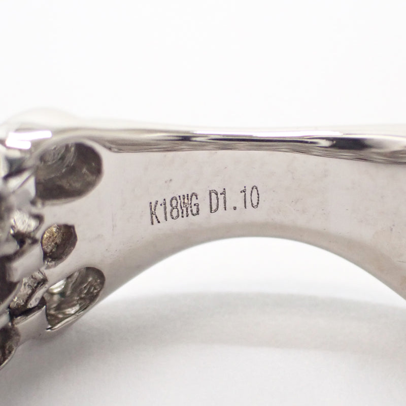K18WG デザインリング ダイヤ 1.10ct ゲージ棒約12号 – ISEYA ONLINE