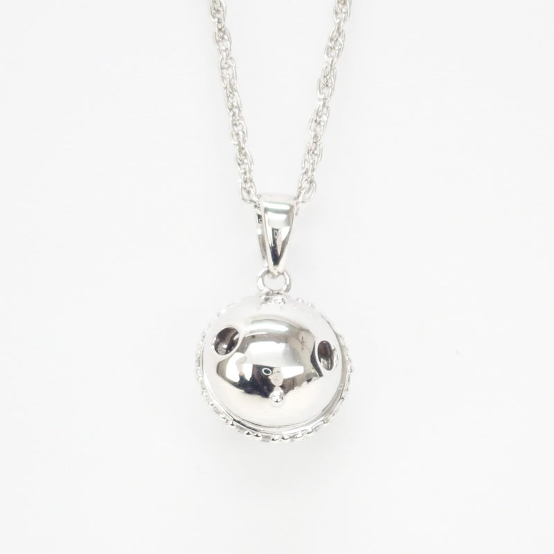 K18WG ボールモチーフ デザイン ネックレス ダイヤ 1.041ct – ISEYA ONLINE