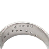 デザインジュエリー リング K18WG ダイヤモンド0.12カラット サイズ棒約9号