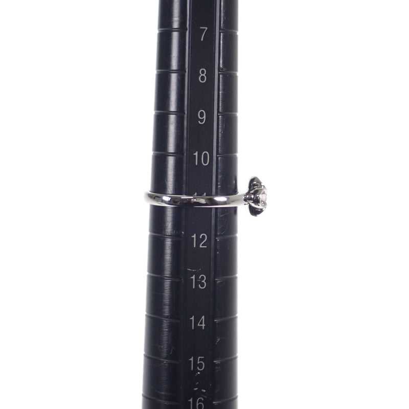 K18WG フラワーモチーフ リング ダイヤモンド ゲージ棒約11号サイズ