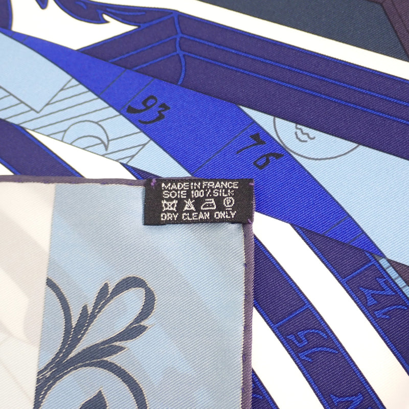 カレ90 ASTROLOGIE NOUVELLE スカーフ シルク100％ ブルー