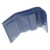 三つ折り財布 1MH840 VITELLO MOVE CO BLUETTE＋MALE バイカラー ブルー系