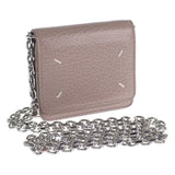 スモールレザーチェーンウォレット 二つ折財布 S56UIO148P0399 T4315 カーフスキン ピンク シルバー金具