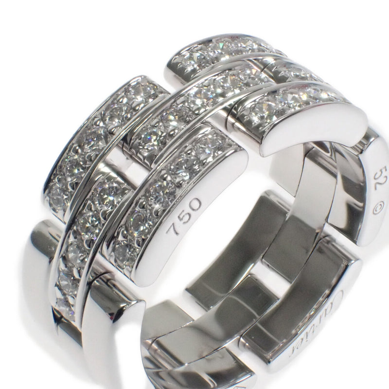 K18WG マイヨンパンテール リング 指輪 B4127252 シルバー ダイヤモンド サイズ52【ISEYA】