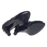 マトラッセ ブーツ シューズ レザー ブラック シルバー金具 サイズ36.5(日本サイズ約23.5cm)