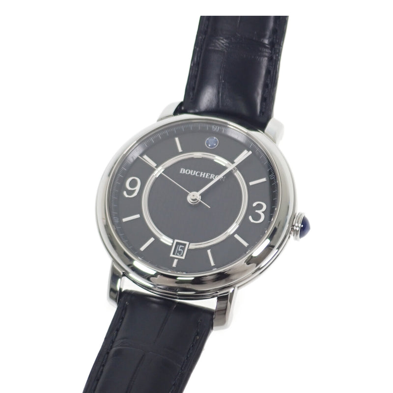 ブシュロン BOUCHERON エピュール WA021204 ブラック ステンレススチール 自動巻き メンズ 腕時計