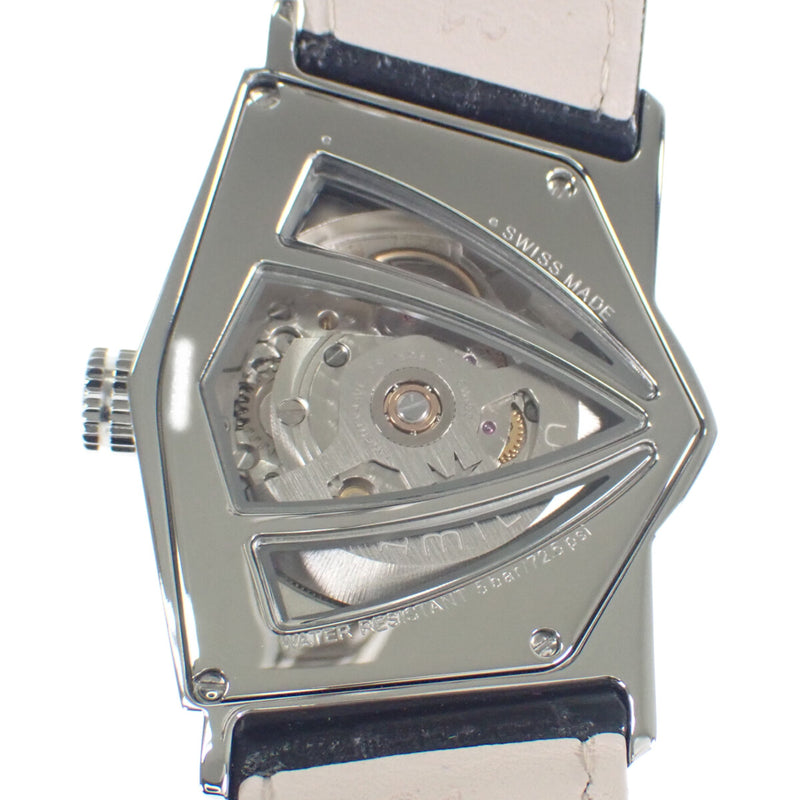 【Aランク】HAMILTON ハミルトン ベンチュラ オープンハートオート メンズ 腕時計 H24515732 SS レザーベルト ブラック文字盤【ISEYA】